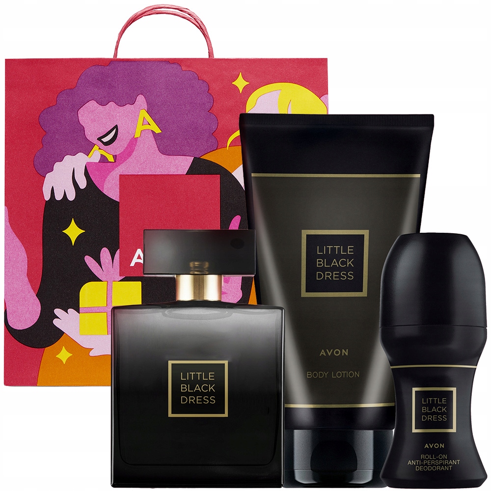 AVON LITTLE BLACK DRESS ZESTAW KOSMETYKÓW PREZENT WODA PERFUMOWANA 50ML