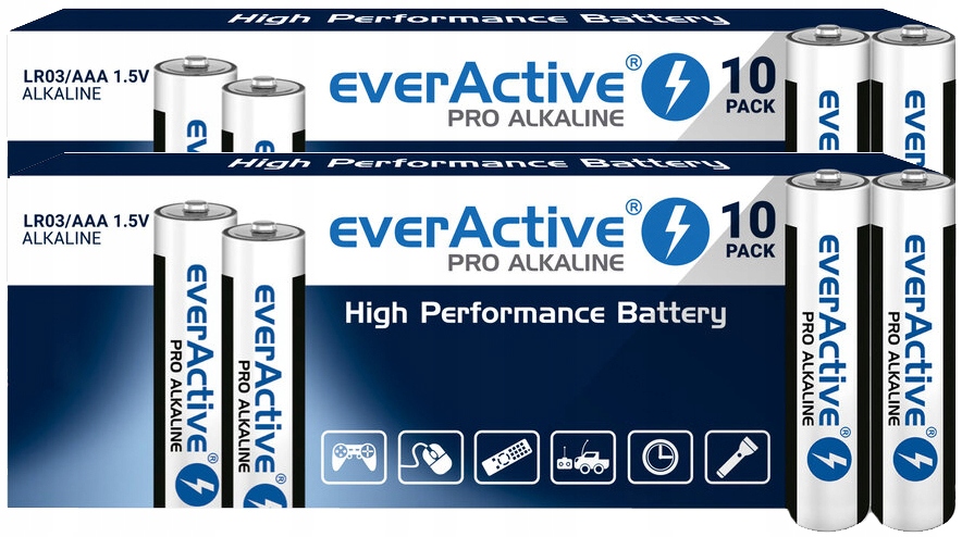 

20x Baterie Alkaliczne Aaa R3 Everactive kartonik