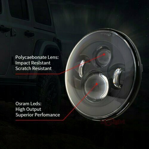 REFLEKTOR LAMPA HALOGEN WKŁAD 7 CALI MOTOCYKLA LED Dopasowanie do pojazdu produkt uniwersalny