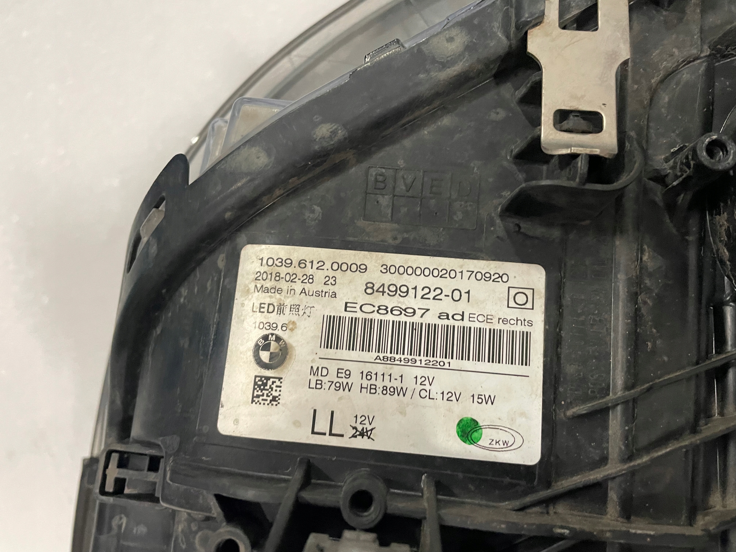 Frontscheinwerfer BMW 5 G31 8499122 LED ADAPTIVE Rechts Scheinwerfer Headlight - Thumbnail 10