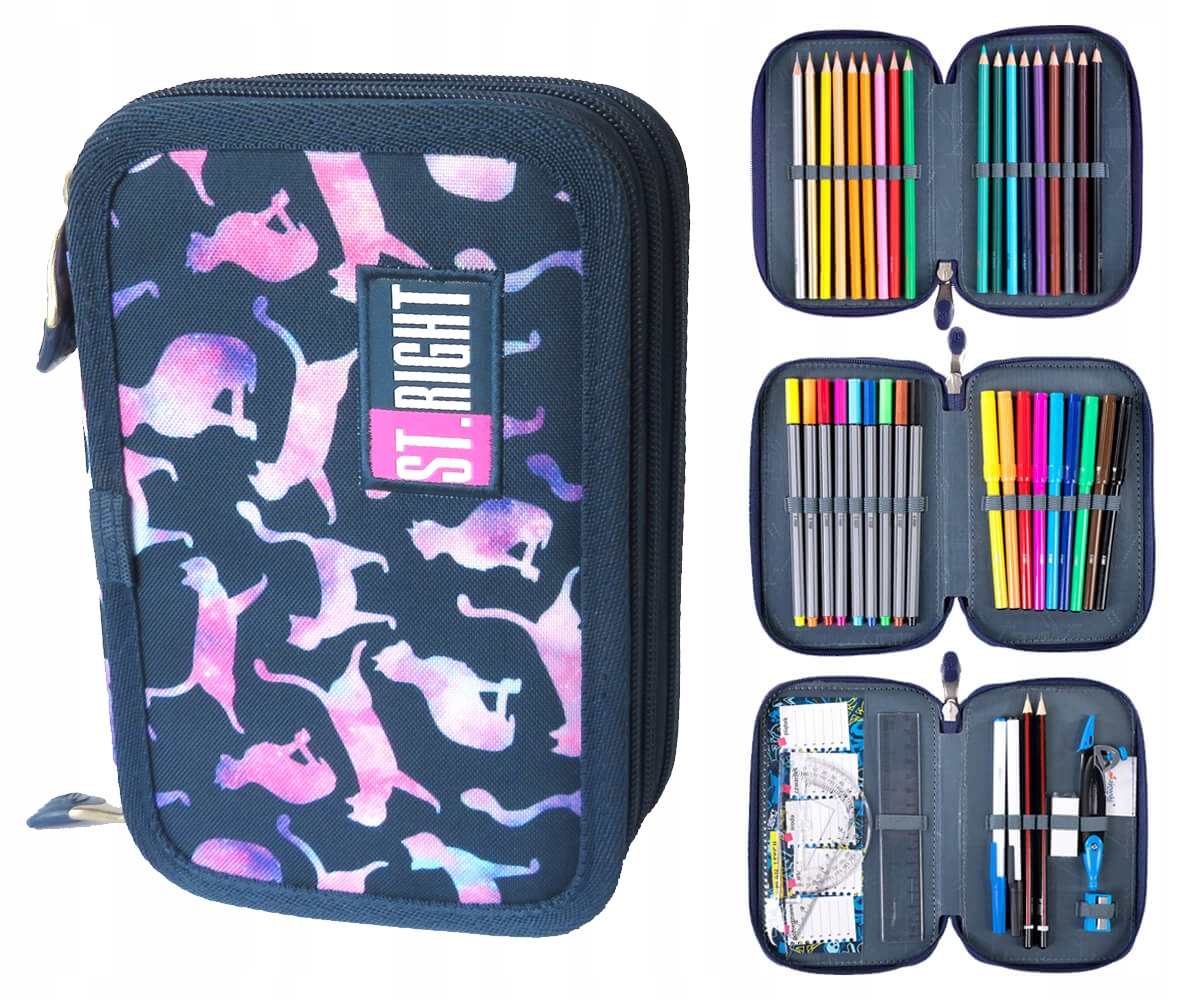 

Piórnik 3-komorowy z wyposażeniem St.Right Cosmic