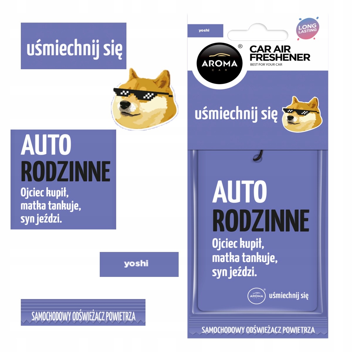

Zapach Samochodowy Yoshi Car Let's Smile Aroma