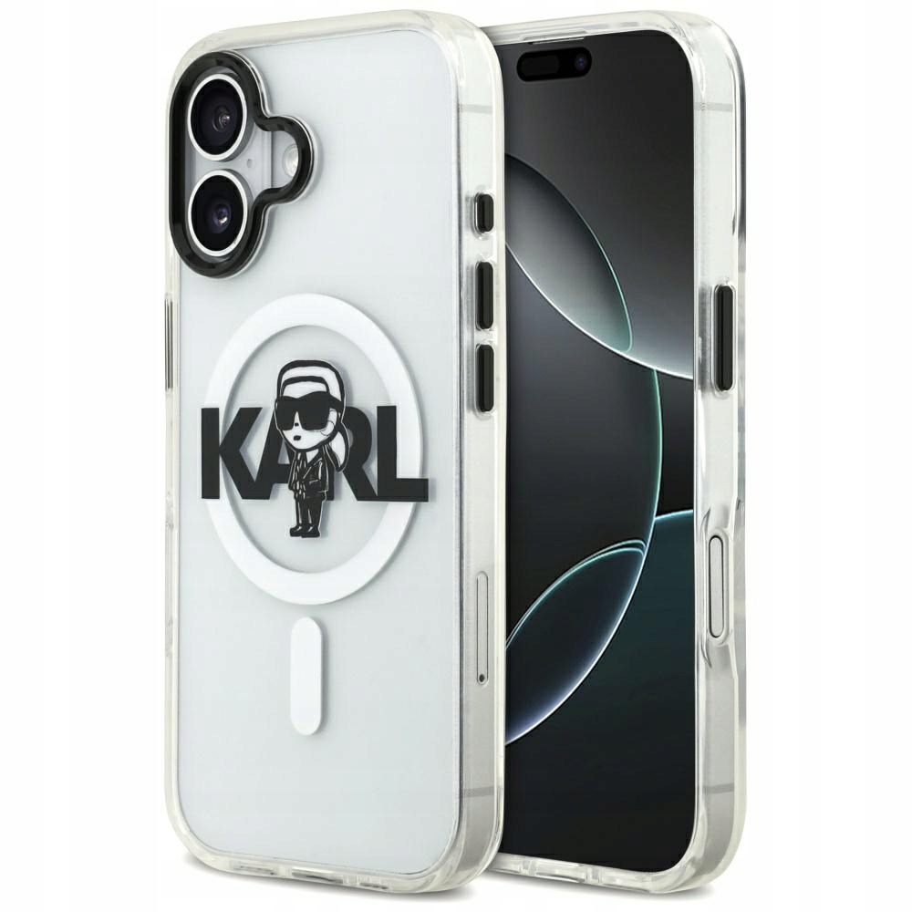 Pouzdro Karl Lagerfeld IML Karl Sketch Logo MagSafe pro iPhone 17 průhledný