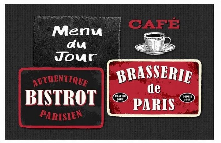 

Podkładka Mata stołowa pod talerz Cafe Francja