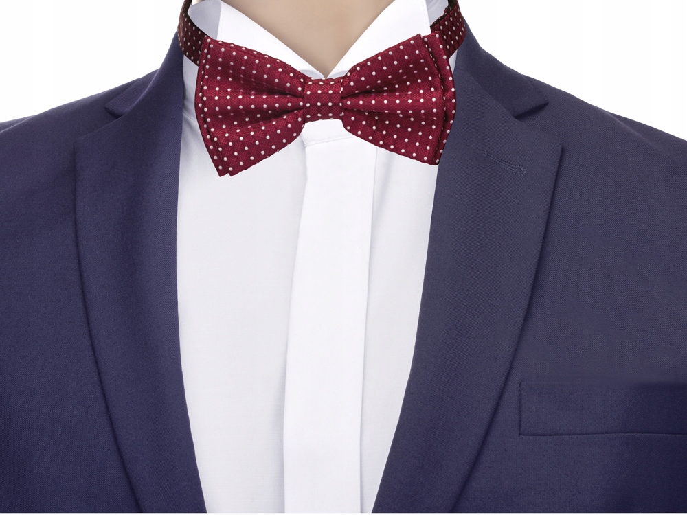 

Żakardowa Muszka Mucha Męska Bordowa Greg mz21