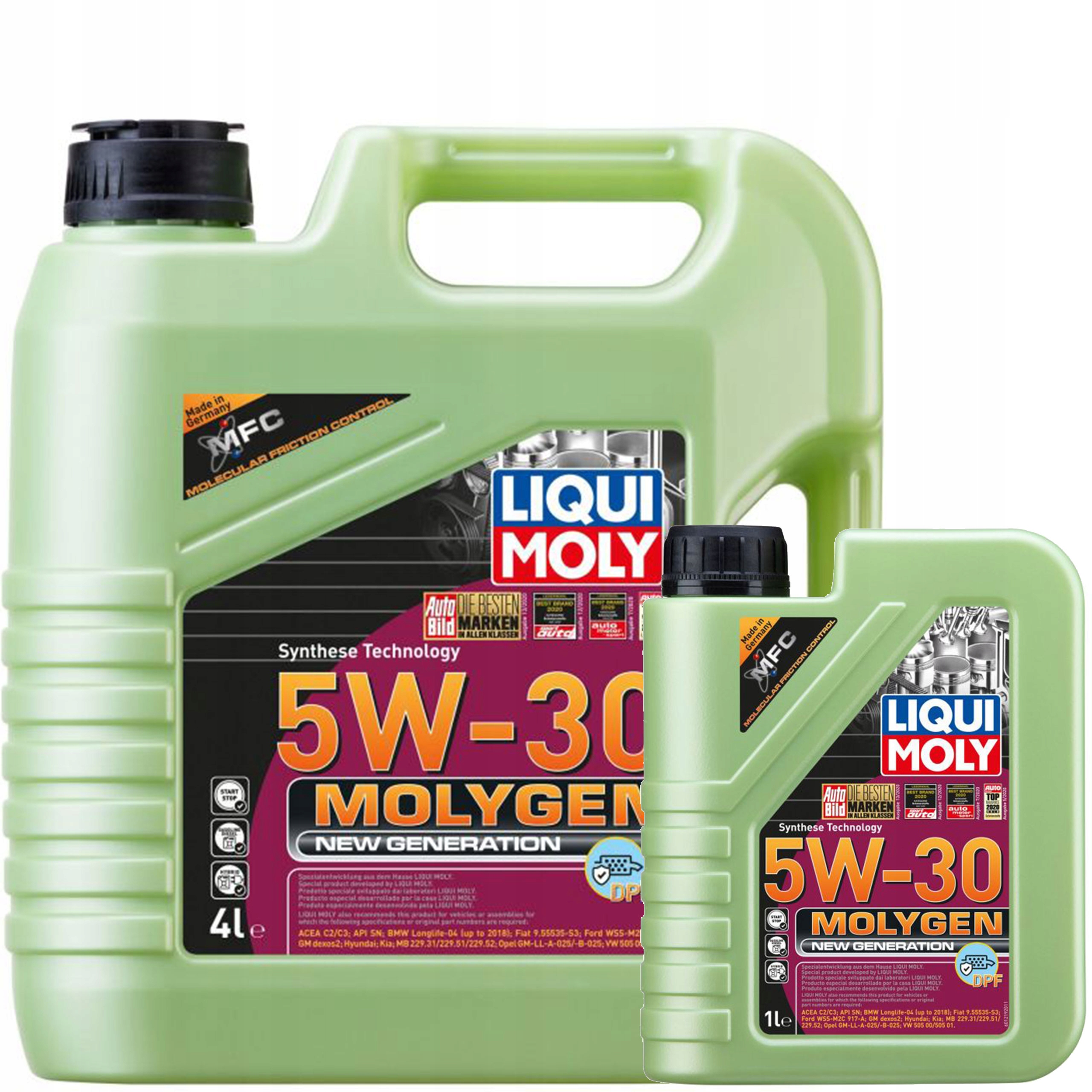LIQUI MOLY OLEJ SILNIKOWY 5W30 5L MOLYGEN 21225
