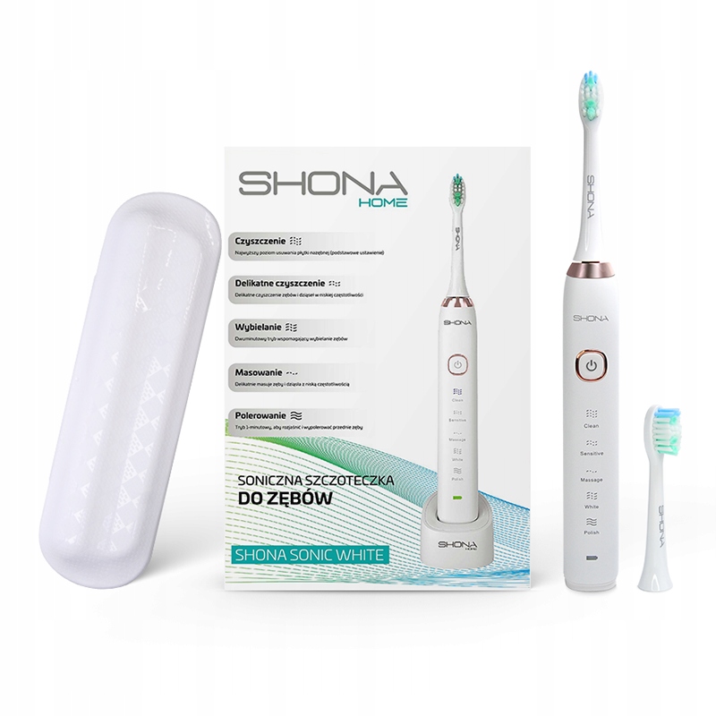Shona Soniczna Szczoteczka Do Zębów Sonic White