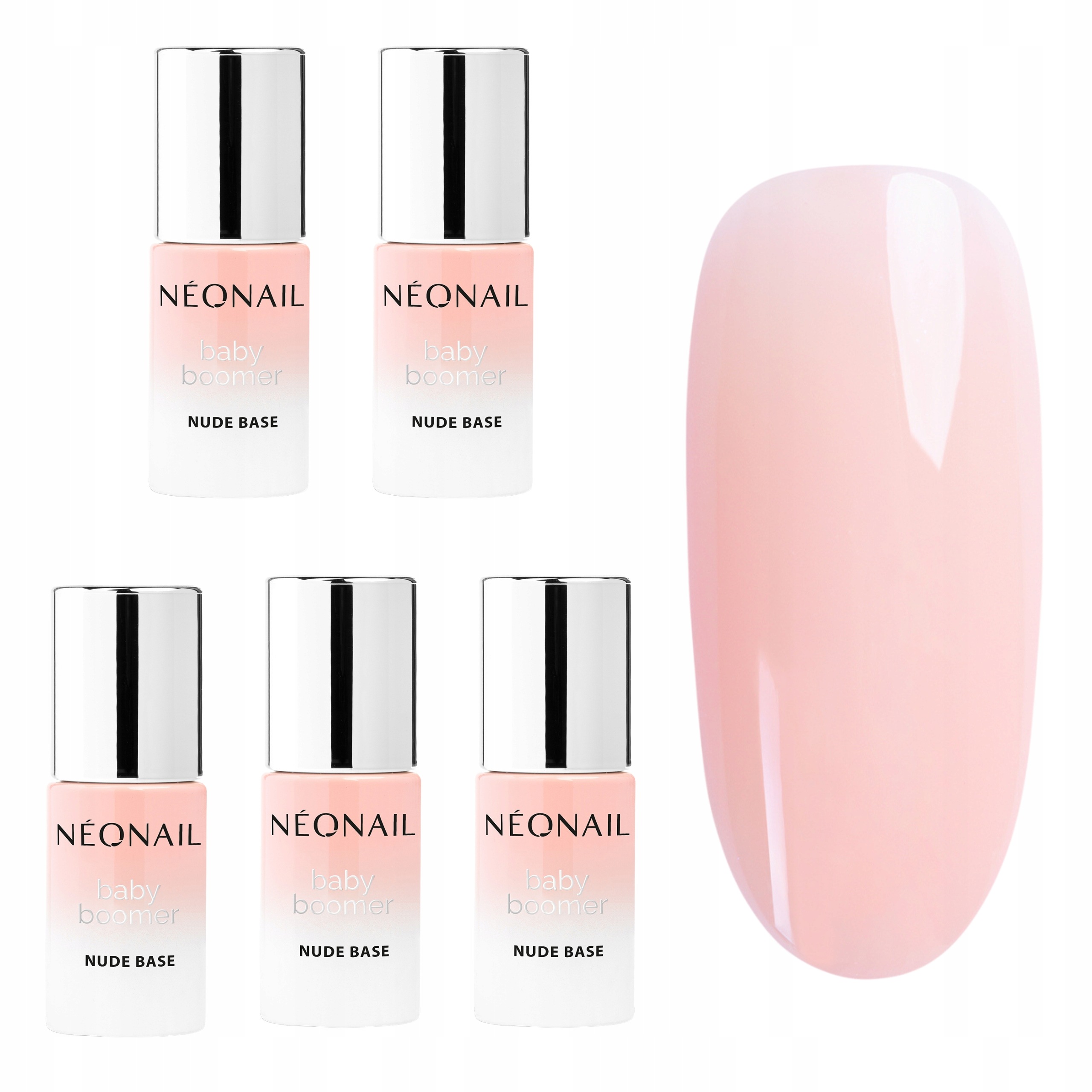 Neonail Baza Hybrydowa do paznokci Baby Boomer Nude Base 7,2 ml 5szt.