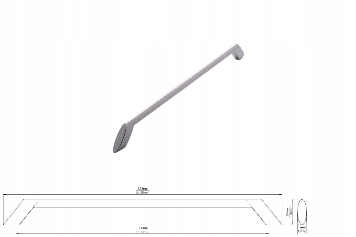 Nábytková úchytka Siro 2415-352ZN1 chrom lesk