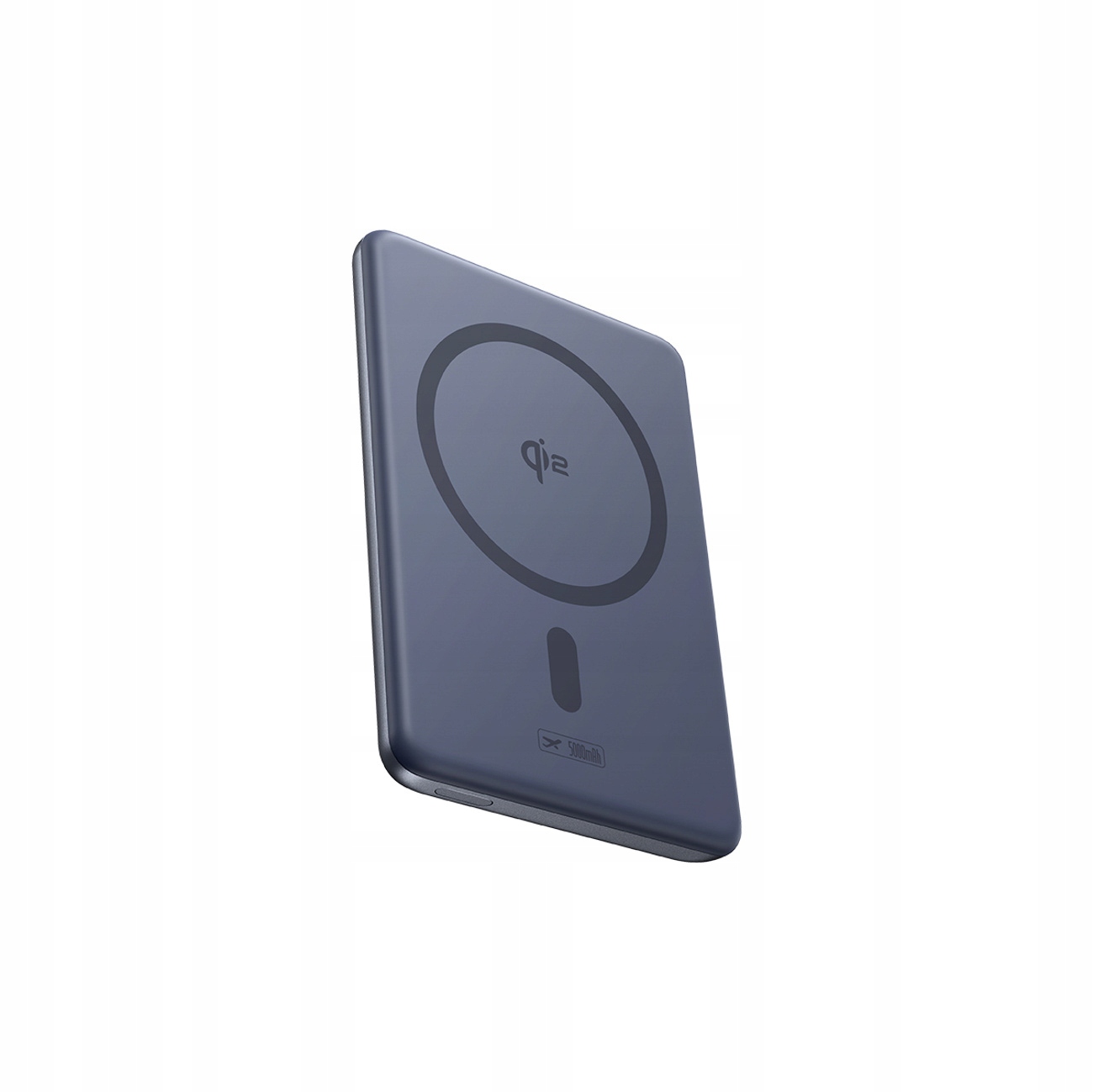 Ultratenká Powerbanka 5000MAH S Podstavcem A Kabelem QI2 Magsafe 20W, Šedá