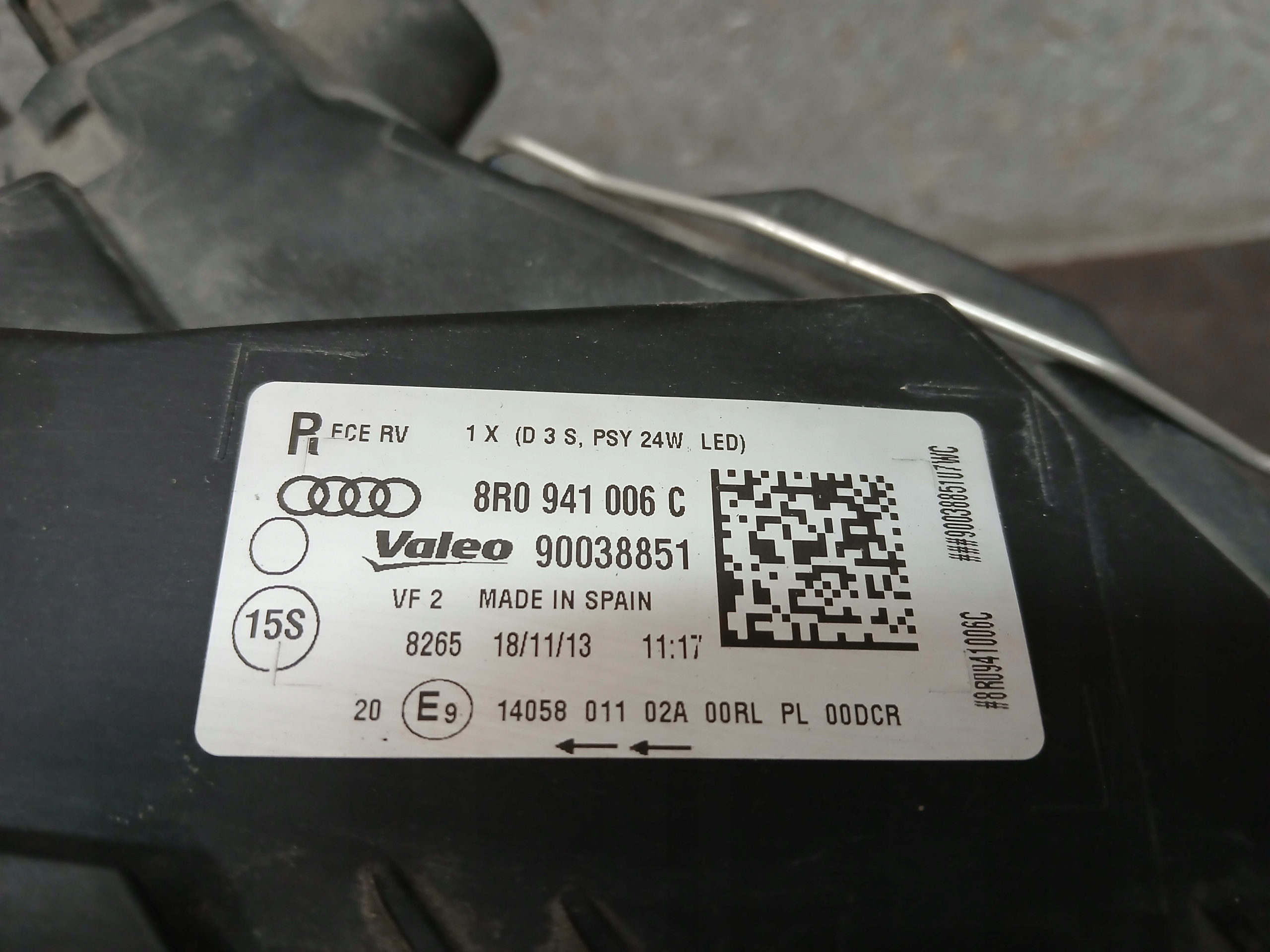 light front right AUDI Q5 XENON LIFT 12- 8R0941006C