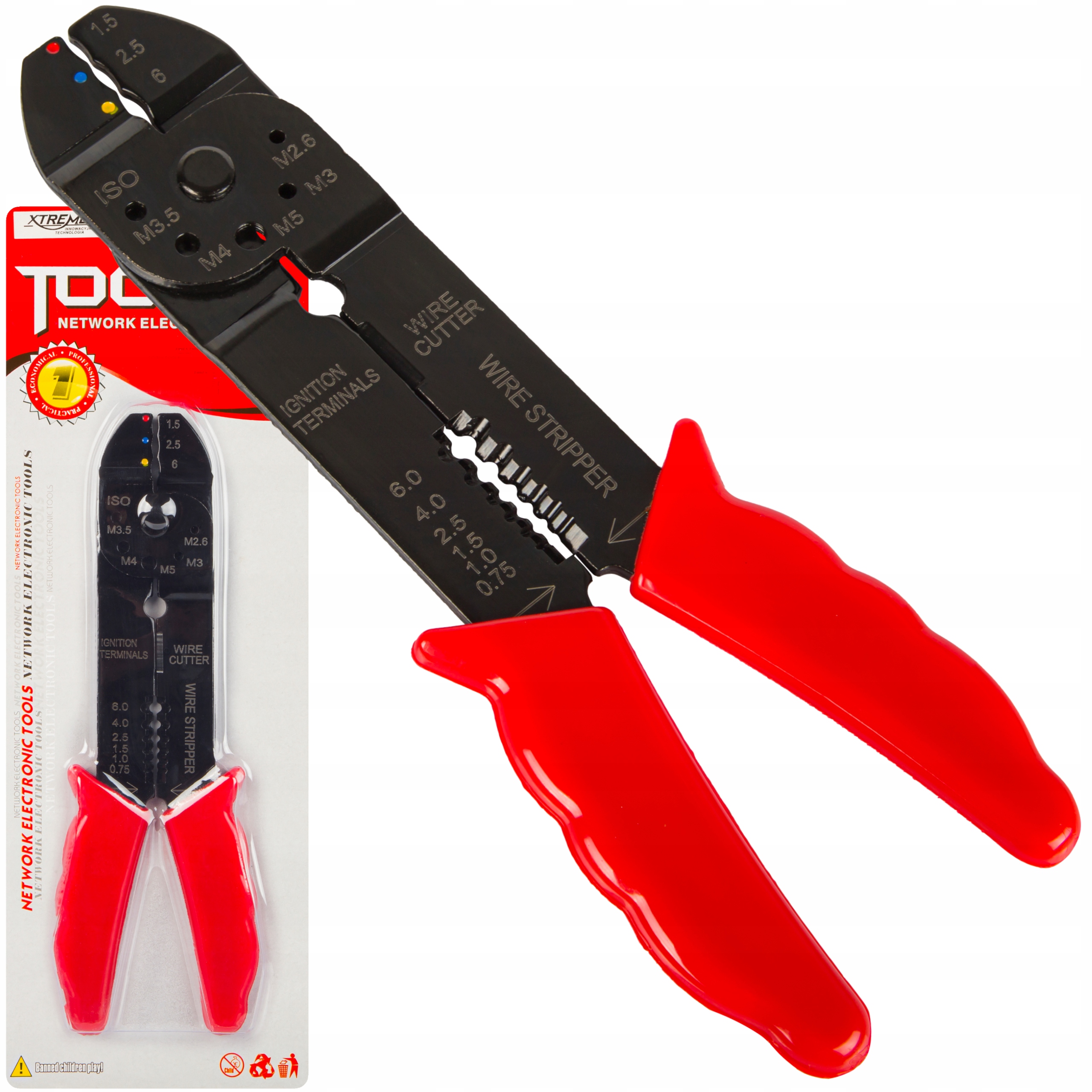 ZACISKARKA PRASKA KABLI PRZEWODÓW + ZESTAW KO Stan opakowania oryginalne