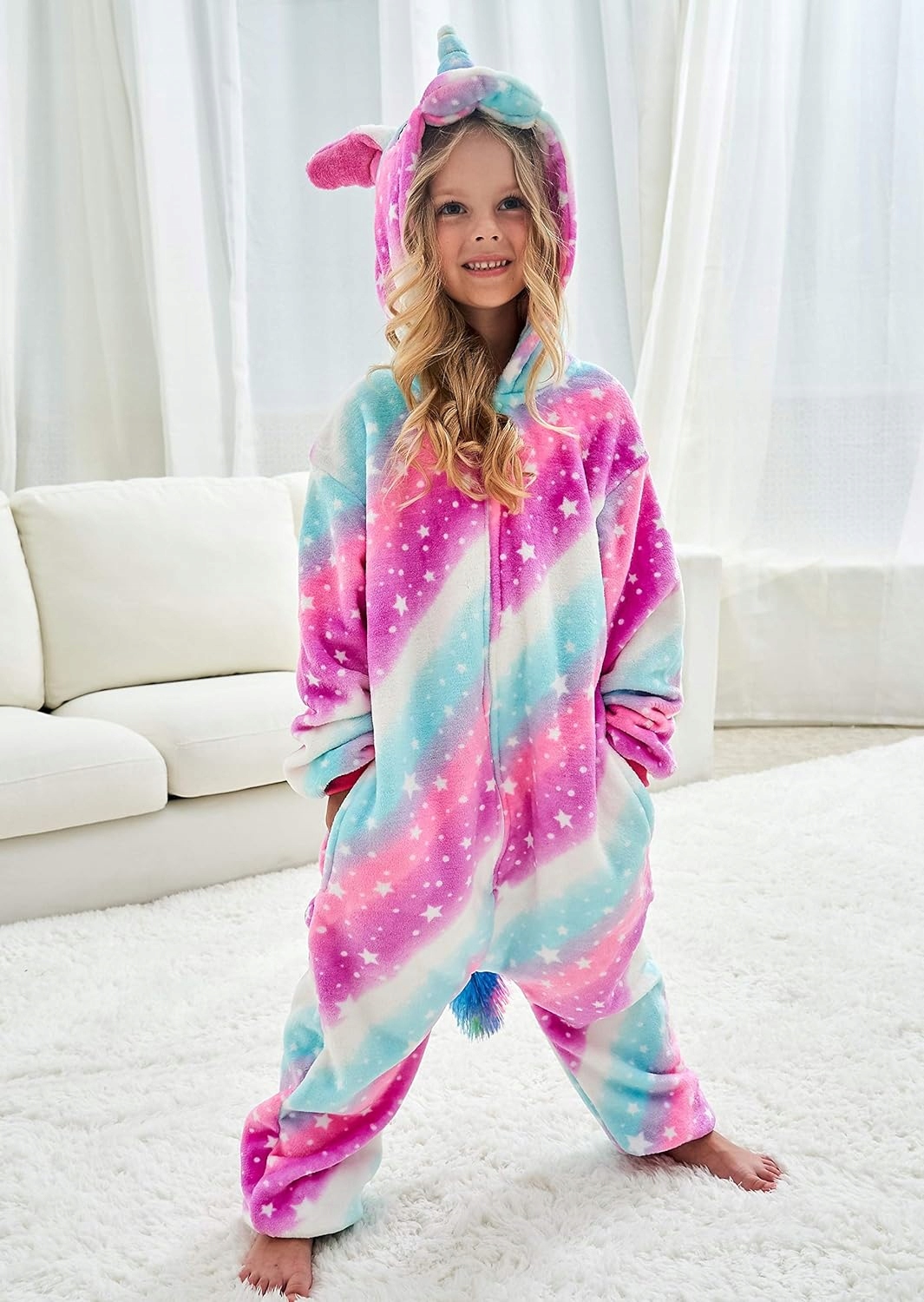 PIŻAMA KIGURUMI STRÓJ JEDNOROŻEC PRZEBRANIE JEDNOROŻCA DLA DZIECI 158-170 EAN (GTIN) 5906468995269