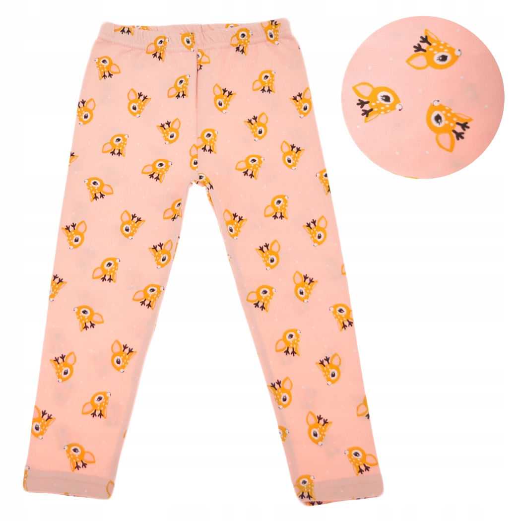 

Legginsy różowe w Jelonki bawełniane Getry r.122
