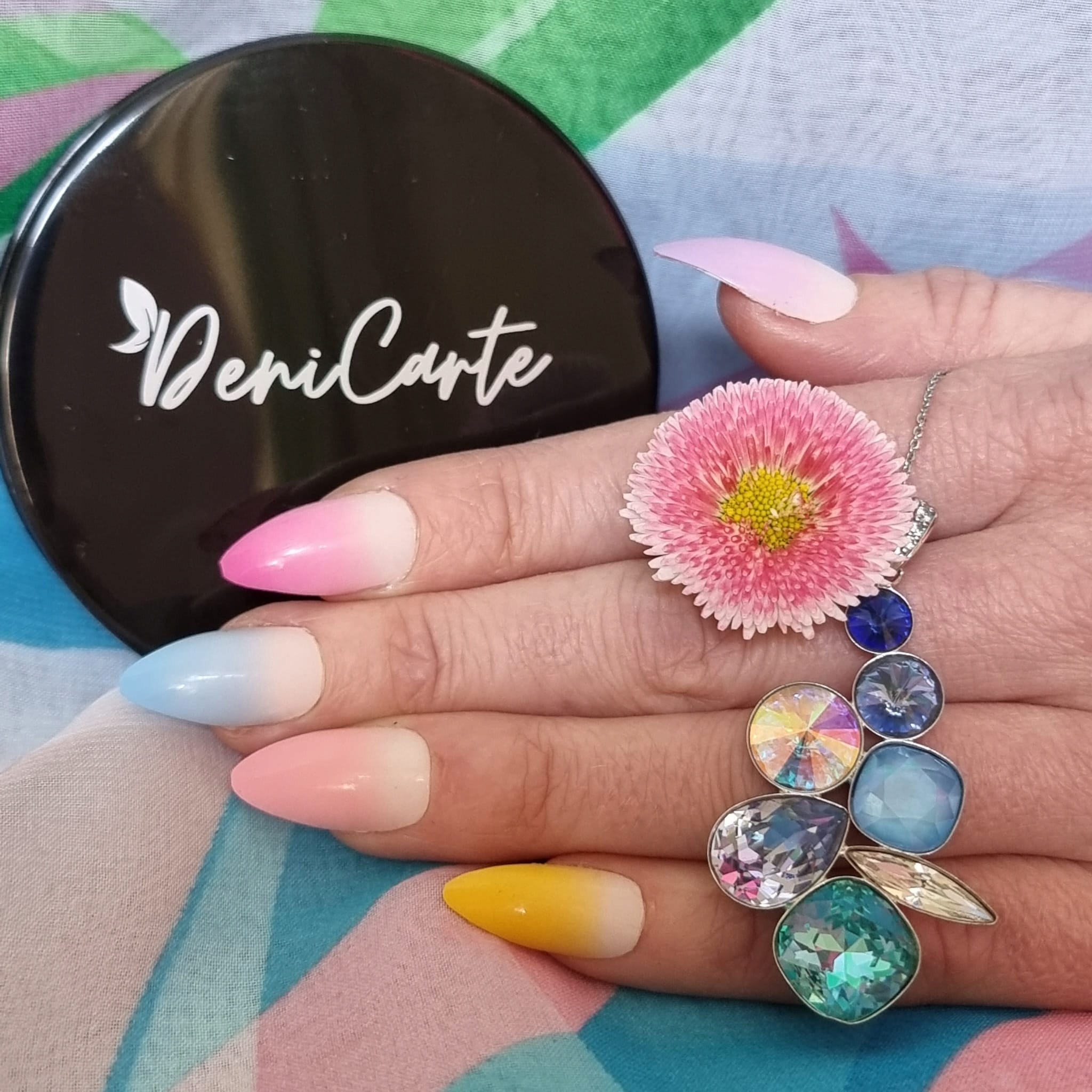 PAZNOKCIE SZTUCZNE TIPSY OMBRE KOLOROWE LETNIE WIOSENNE Z KLEJEM 24SZT Rodzaj Kolorowe