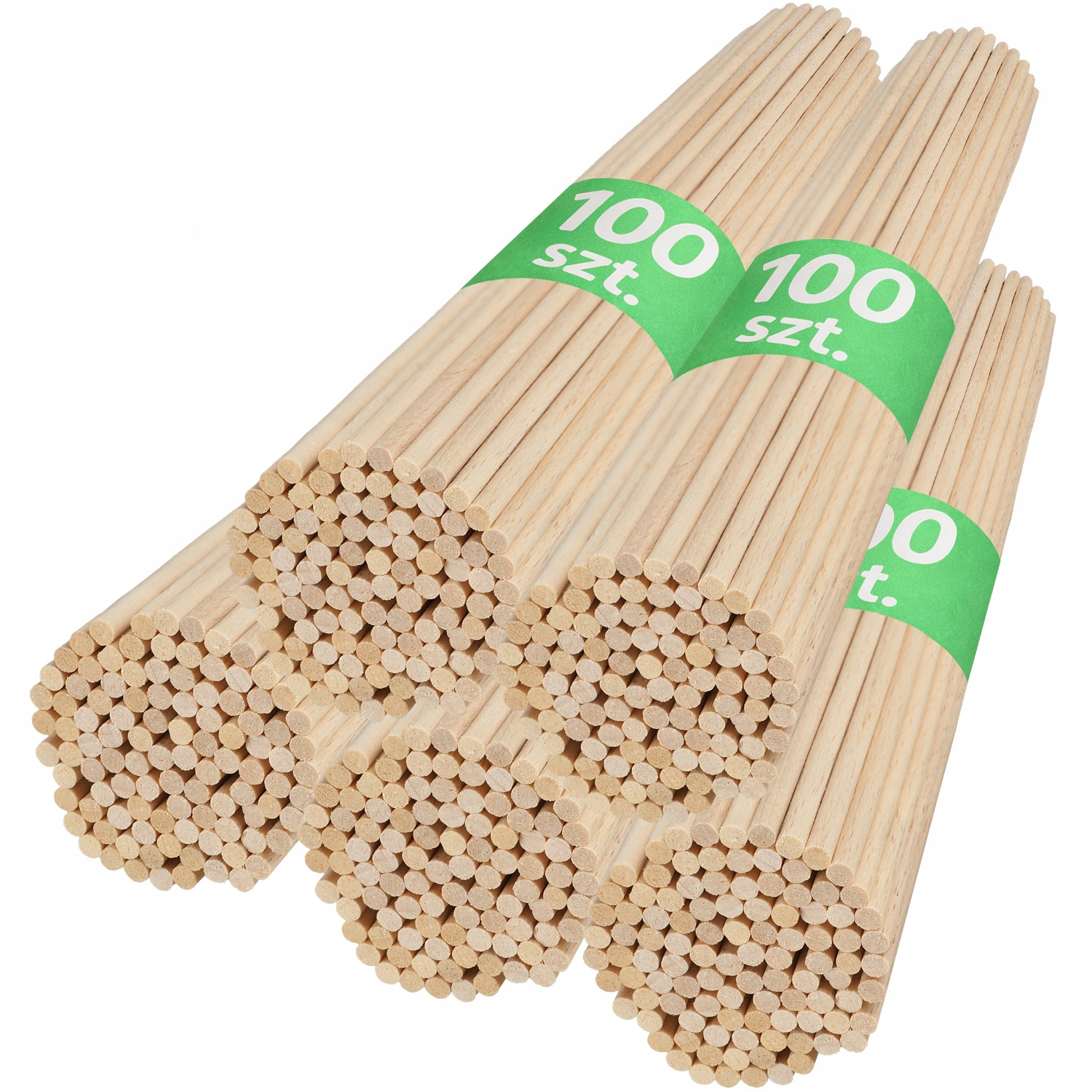 Hrubé tyčinky na cukrovou vatu Bukové tyčinky Kulaté 30 cm 500 ks