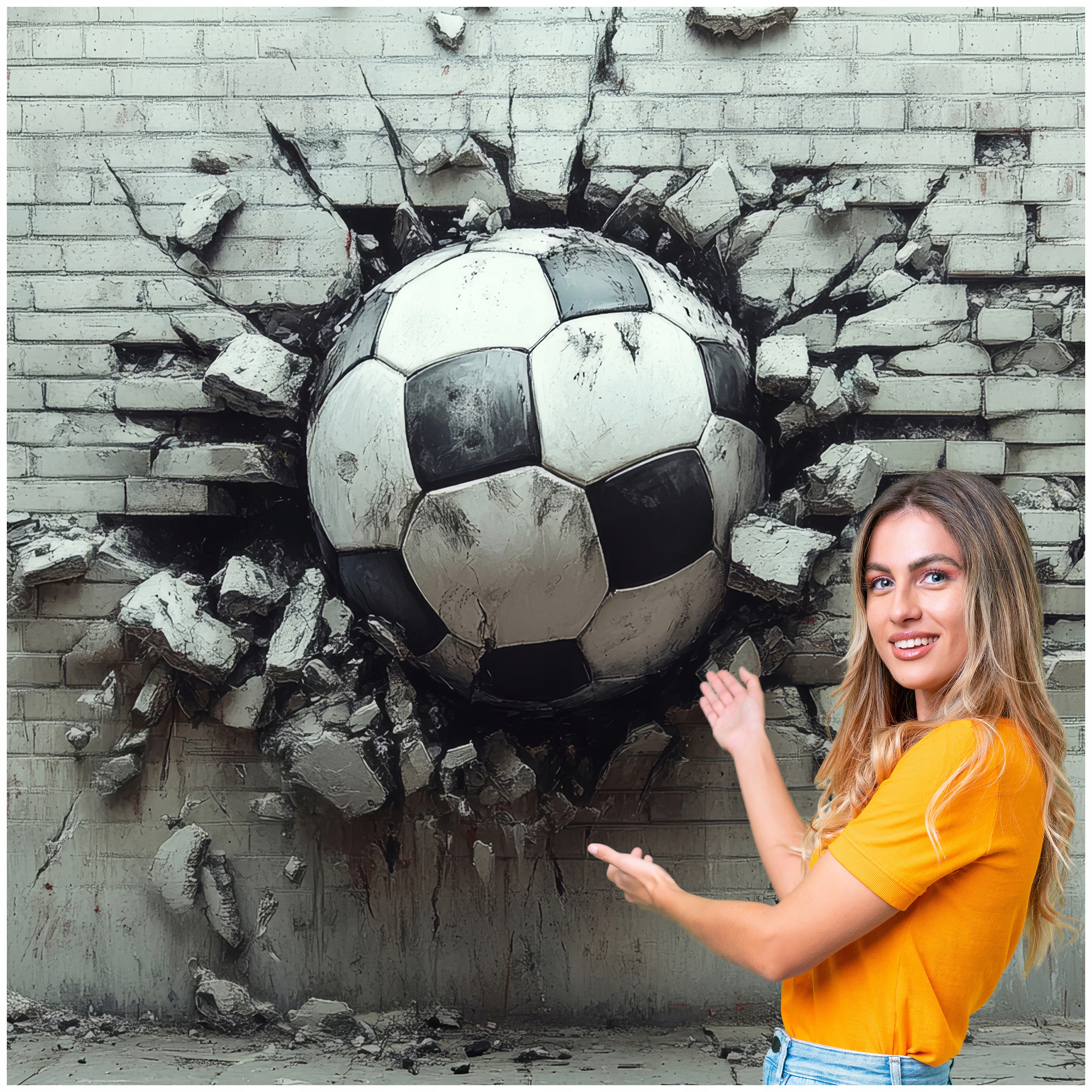 Fototapeta 3D pro mládež Fotbal 294x260 DMPN10F