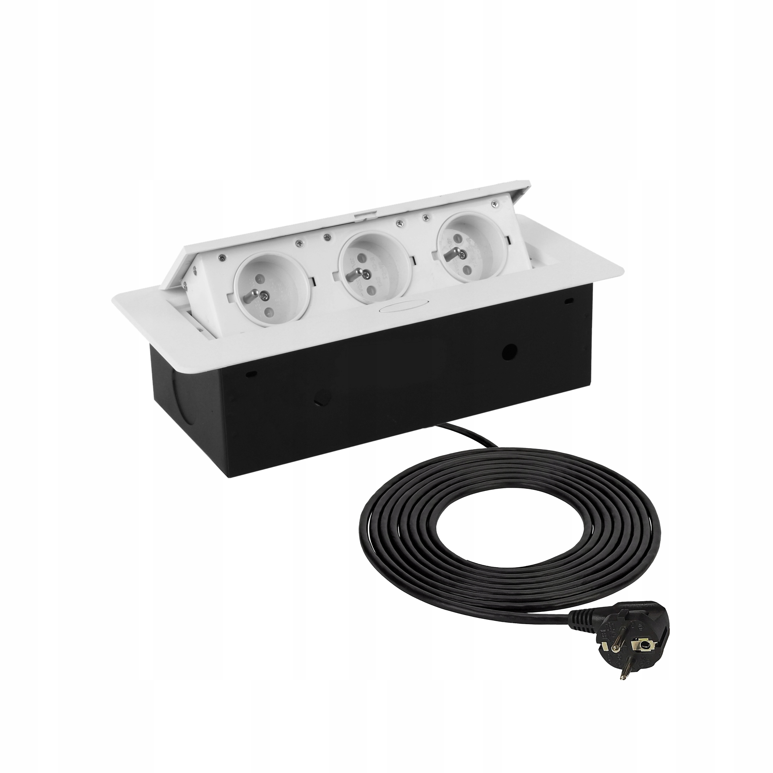 KOMBI BOX Gniazdo meblowe wpuszczane w blat - przedłużacz, przewód 1,5m