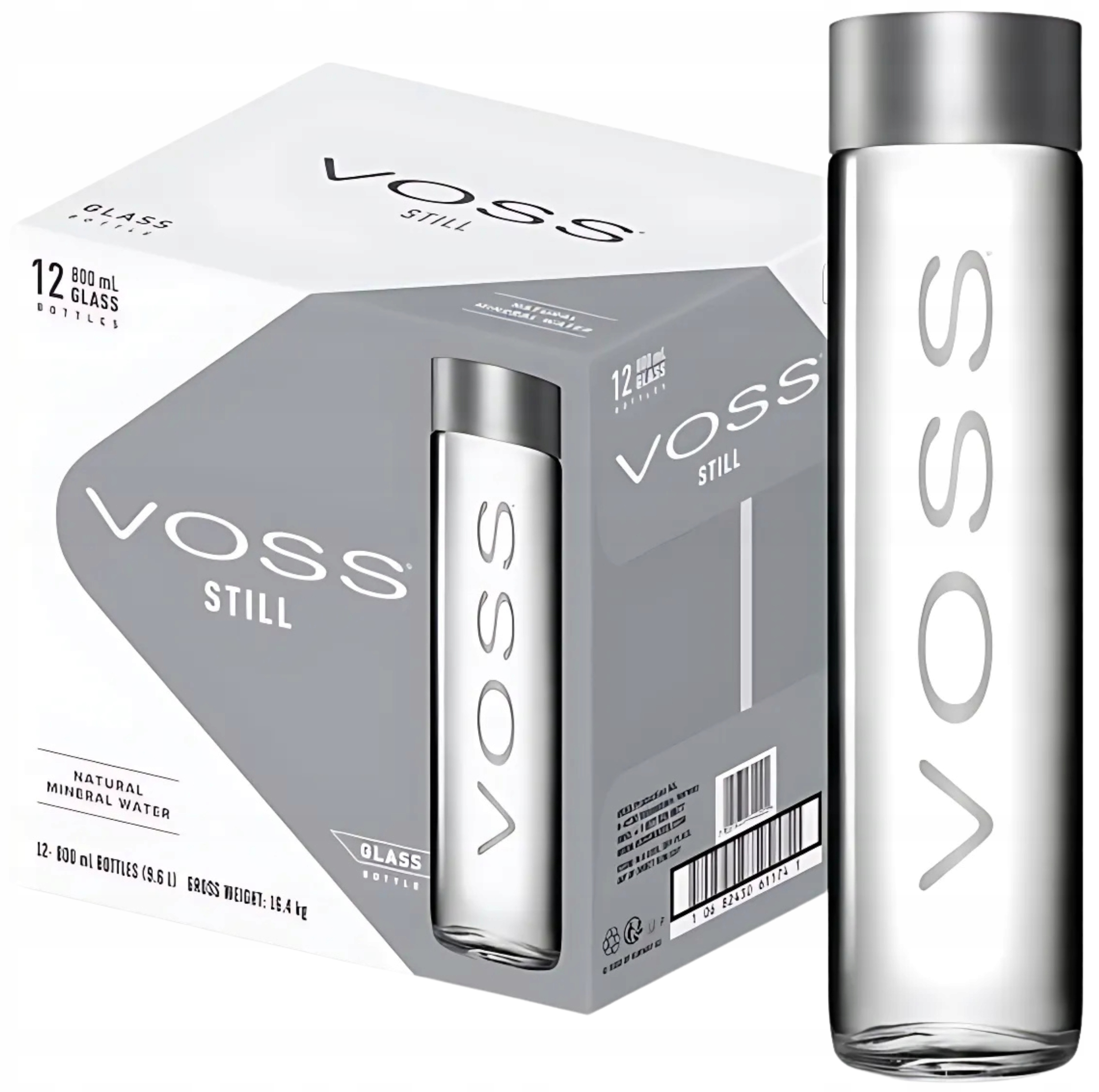 Levně Voss Pramenitá voda neperlivá sklo 12×800ml