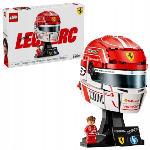 Lego Edice 43014 Charles Leclerc Kask Scuderia Ferrari Hp F1 14+
