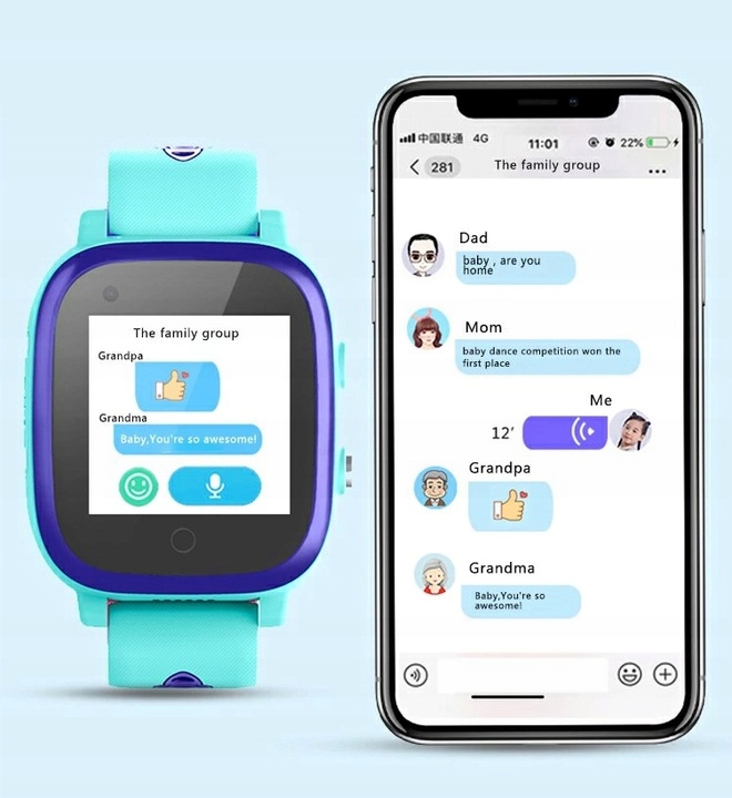 SMARTWATCH DLA DZIECI IP68 GPS 4G VideoCall PL Złącza nanoSIM