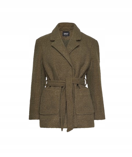 Only Klasický Khaki Plášť S Páskem A Límcem, Velikost M K2E