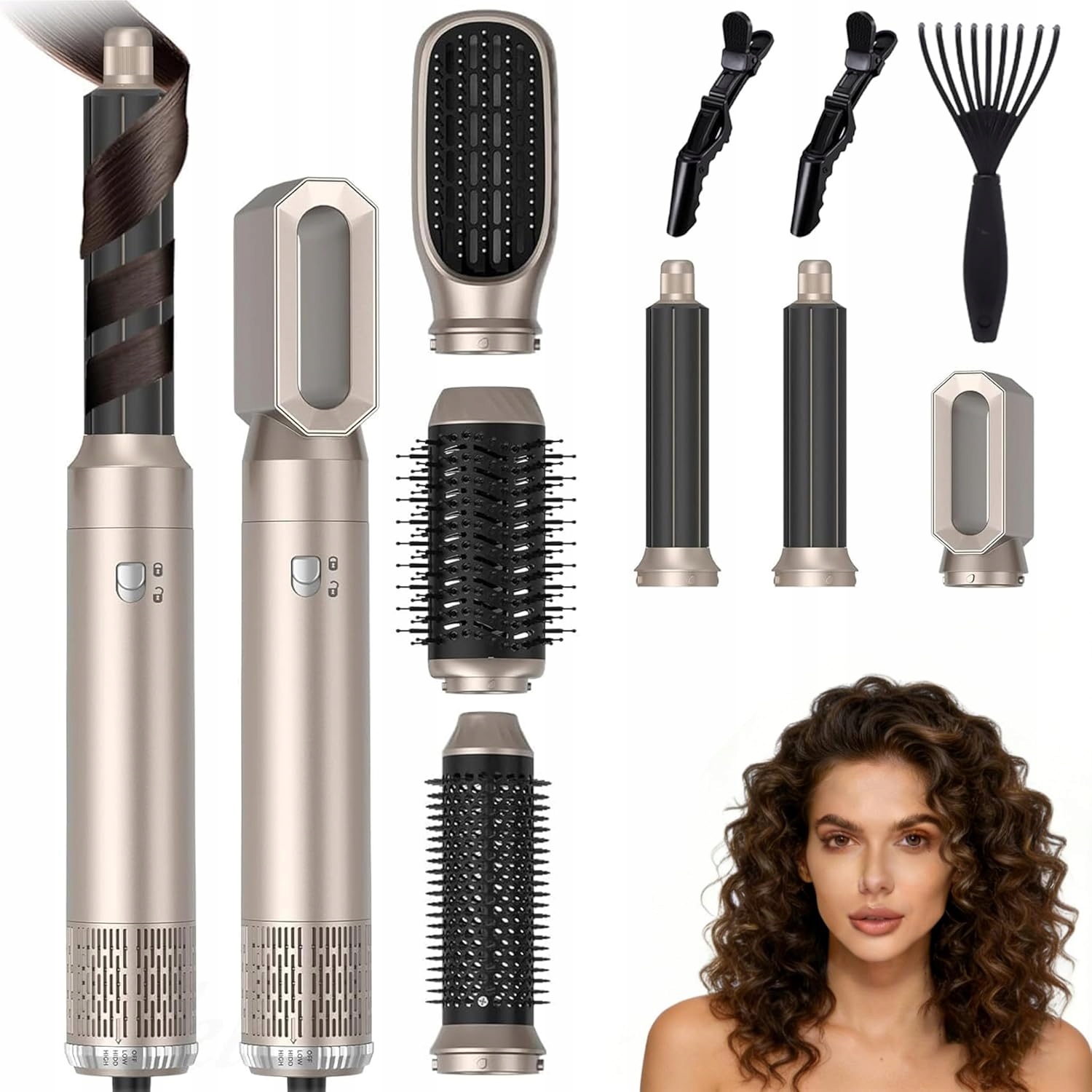 Suszarko lokówka 6w1 1000W airstyler do stylizacji włosów zestaw