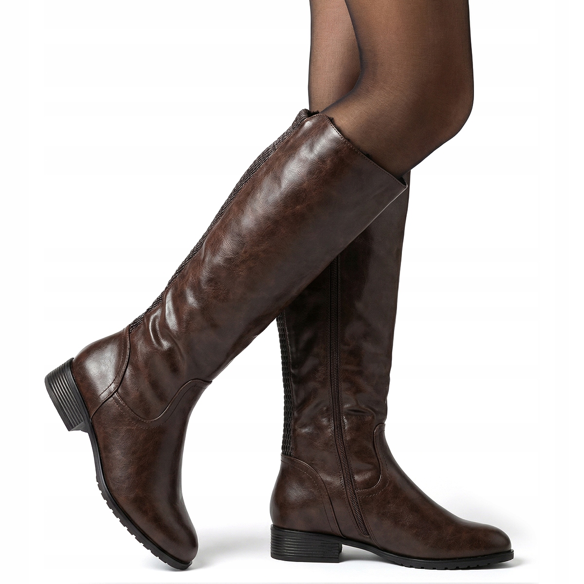 Zateplené kozačky Pohodlné elegantní kozačky měkké Zip Wojtyłko 39