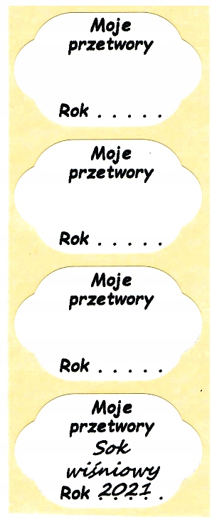 

Naklejki Etykiety Na Przetwory 300 szt