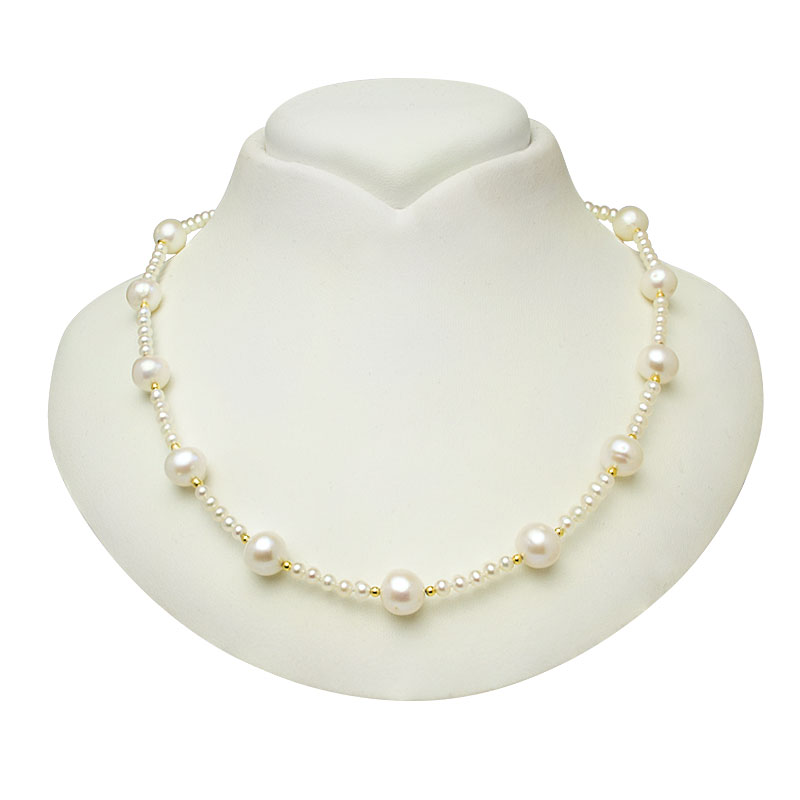 Zlatý Náhrdelník Z Pravých Perel Stříbro