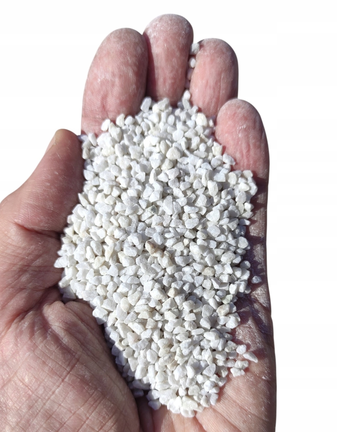 Les ve sklenici bílý písek dolomit mramor Grys 1-2,5 mm 24 kg