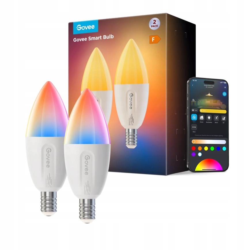 Inteligentní Led žárovky E14 Rgb Matter Wi-Fi Sada 2ks Govee