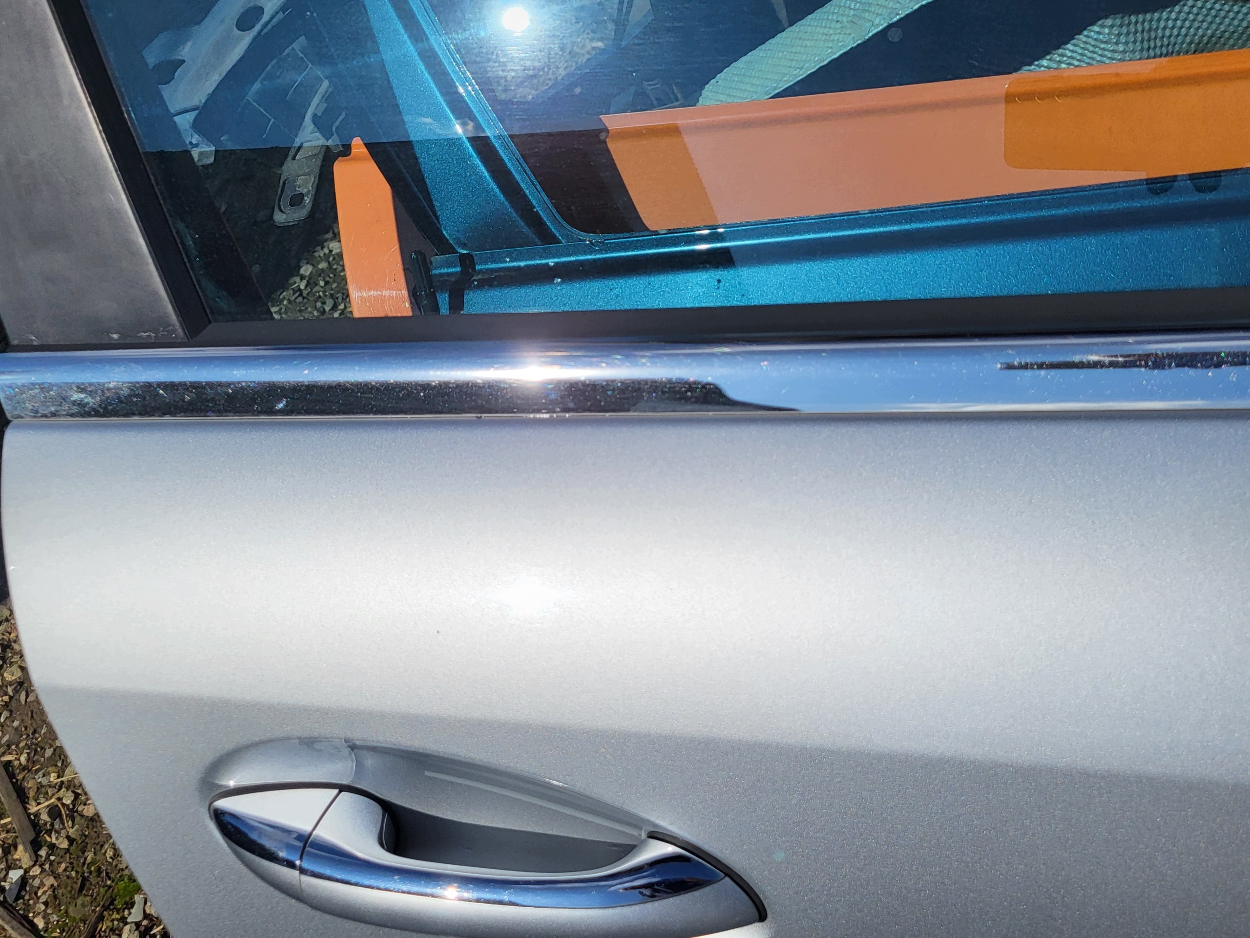 door front right R window handle moulding MERCEDES ML II W164 silver C775 OE