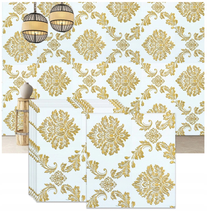 Naklejka ścienna tapeta złote samoprzylepne FP21 Szerokość produktu 70 cm