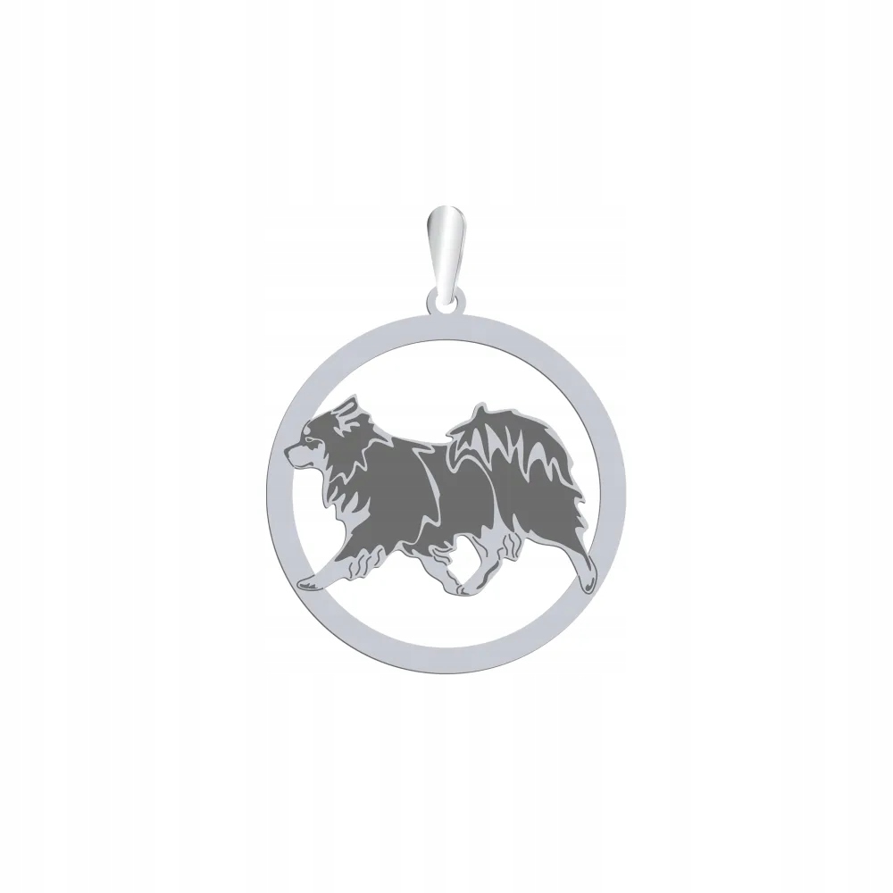 Stříbrný přívěsek se psem Suomenlapinkoira 925 Dárek Žena Gravírování Bonus