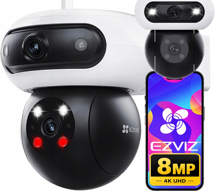 Otočná Wifi Kamera Ezviz 8MP C90 Dual Lens Audio Autotracking Plná Farba