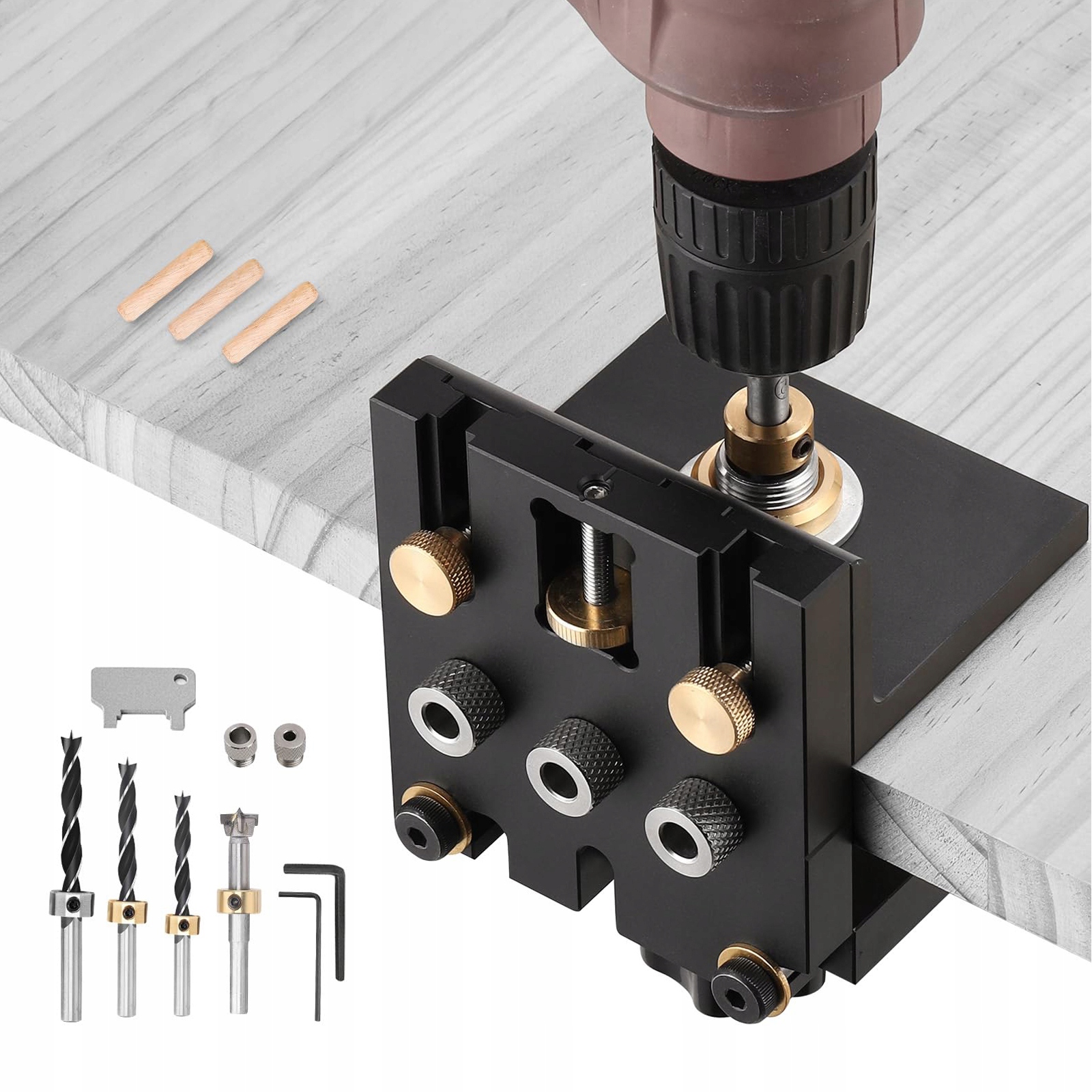 Vzorová Šablona 3V1 Pro Excentrické Vrtání Kolíků Pro Truhlářské Práce