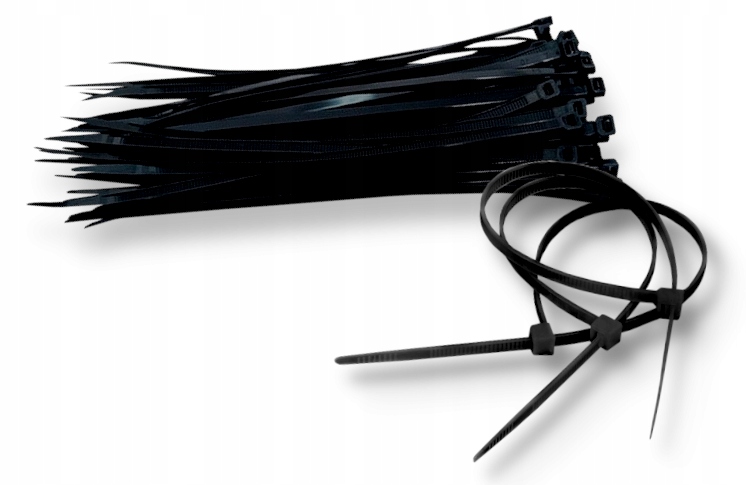 OPASKI ZACISKOWE KABLOWE TRYTYTKI PLASTIKOWE CZARNE 3.6x200 MM 100 SZT