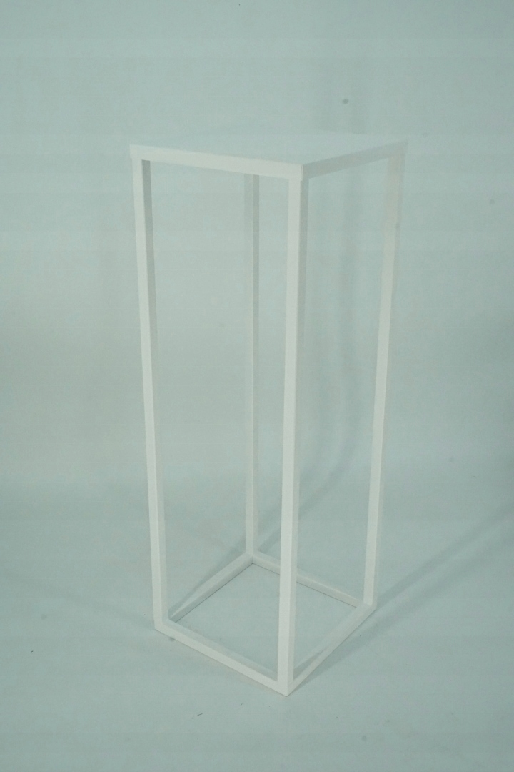 SIMPLE-16 Držák Na Květináč 70 cm kovový, bílý, 1-úrovňový