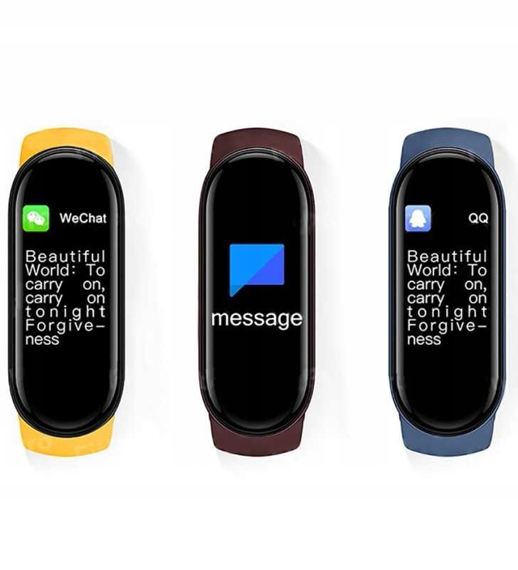 SMARTBAND M6-BLACK OPASKA SPORTOWA PULSOMETR KROK Model SMARTBAND-M6/ KP-  ORYGINAL T-Z