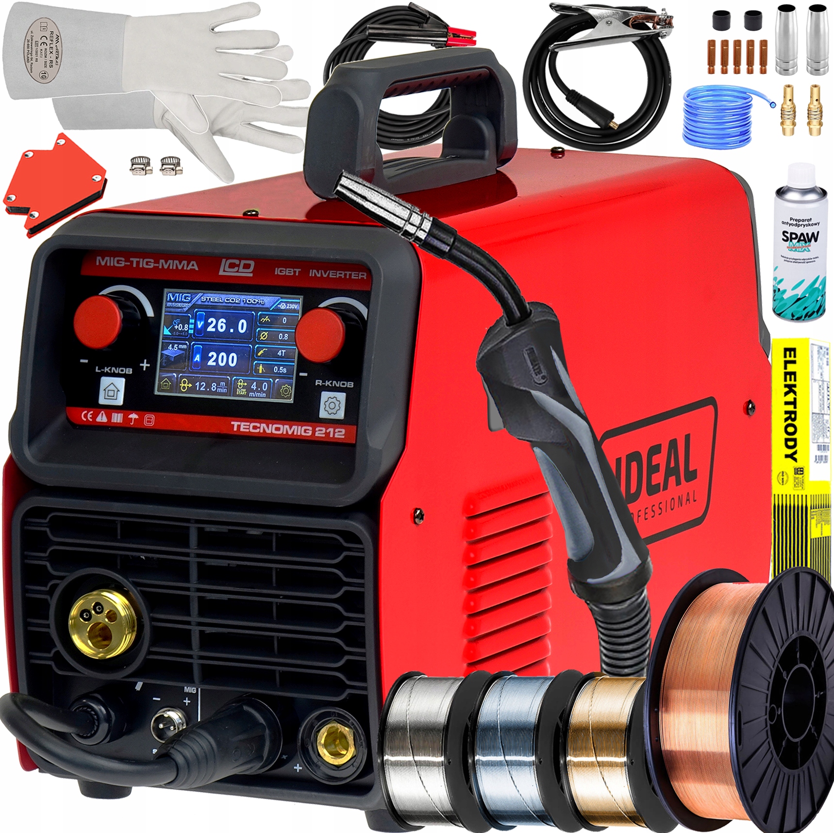 Svařovací Stroj Migomat Ideal Tecno Mig 212 LCD Mma Tig