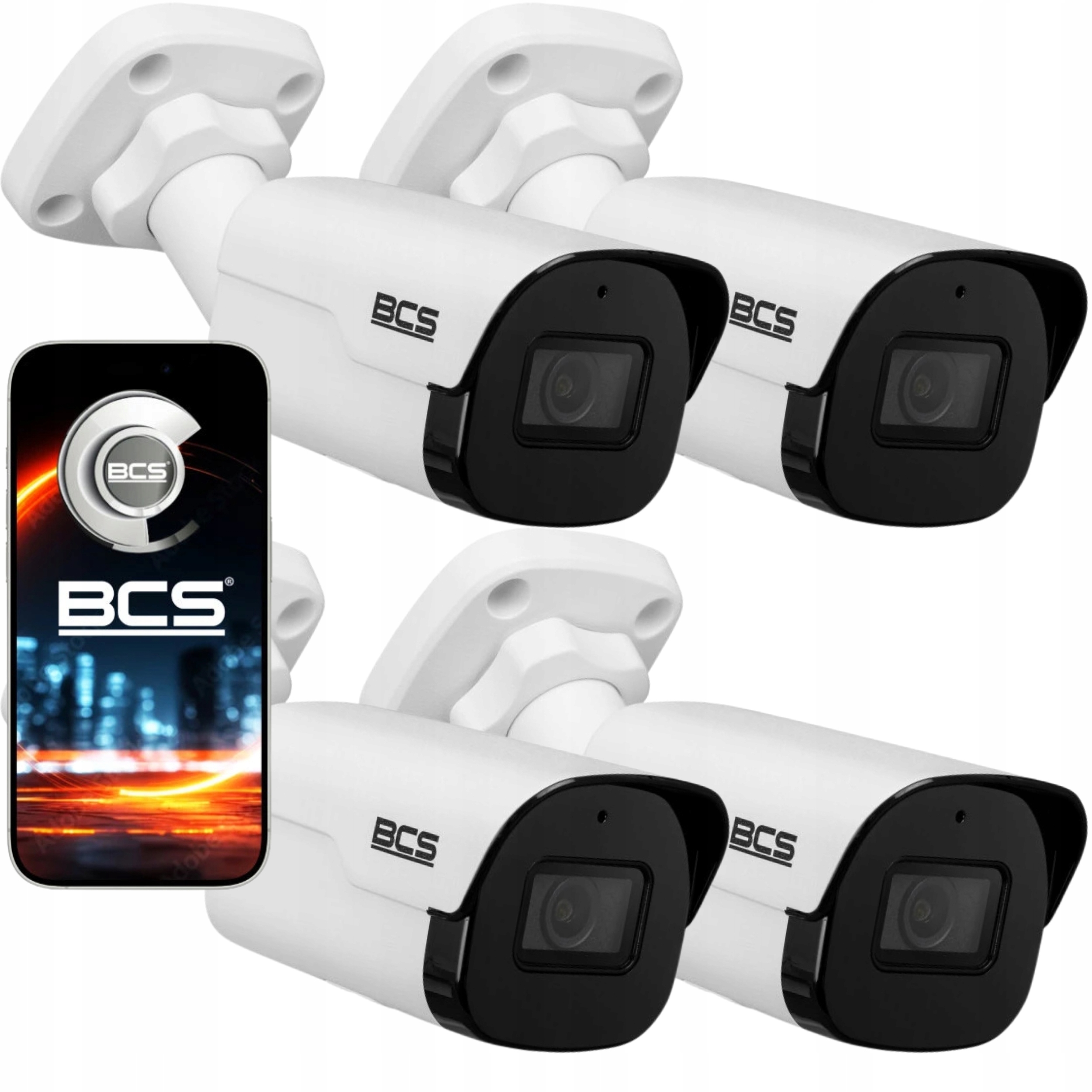 Kamera 4x BCS-P-TIP24FSR4-Ai2 Ip 4MPX Zoom X16 IP67 Funkcje Ai Dori Bcs