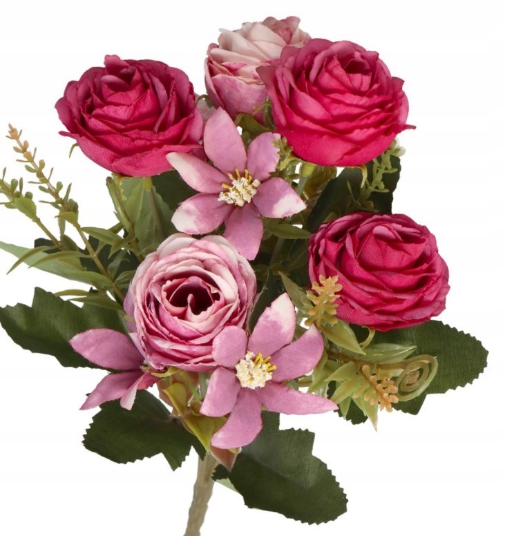 SZTUCZNE KWIATY JAK ŻYWE ROŚLINY RÓŻA RÓŻE BUKIET