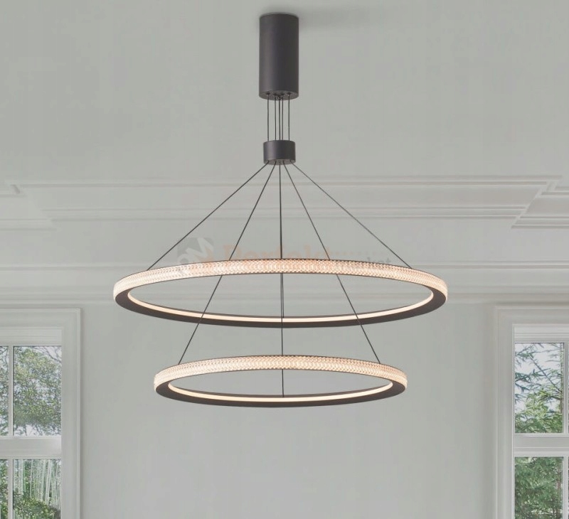 Dvojkrúžková lampa nad pracovný ostrovček v kuchyni, moderná, Diego Led
