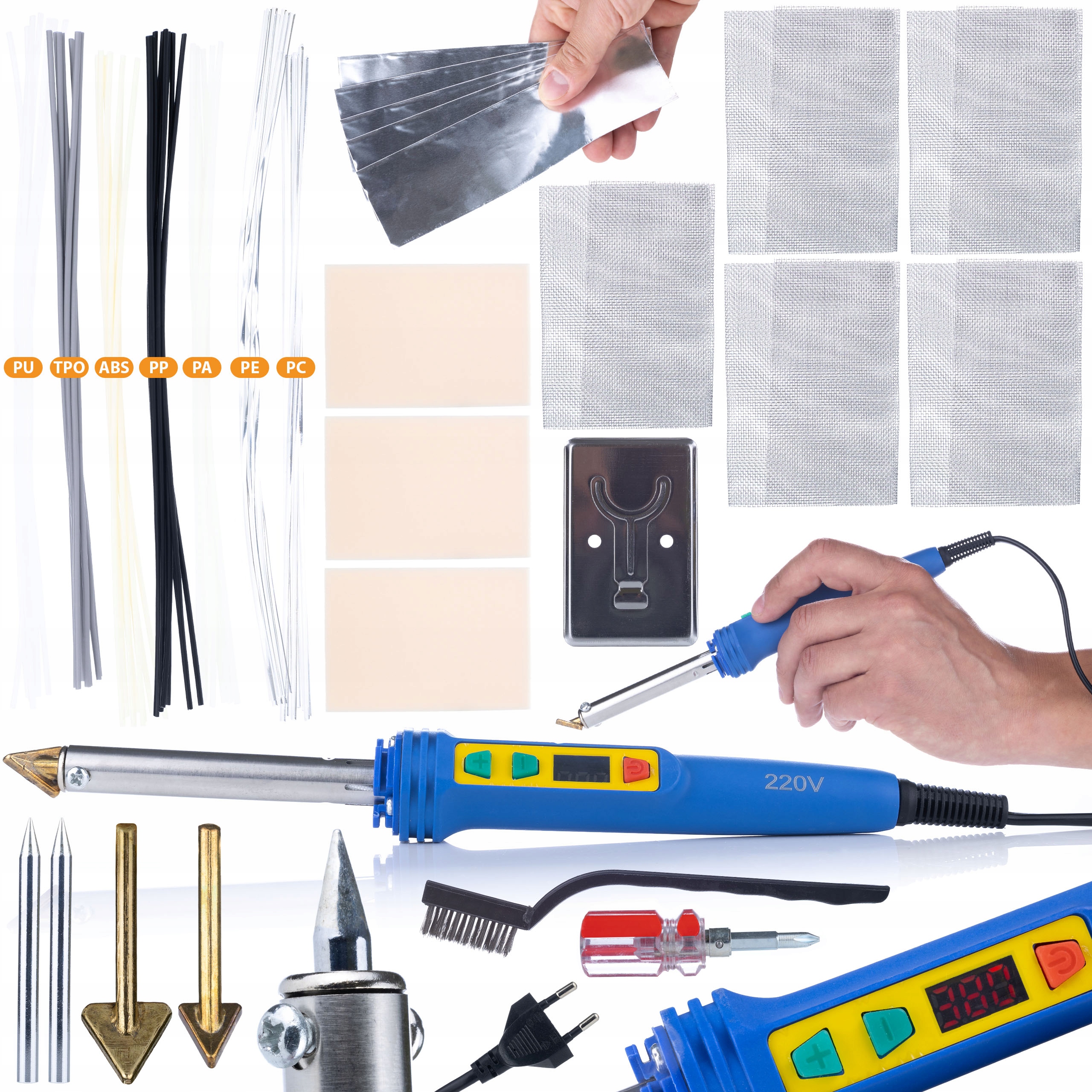 LUTOWNICA BLUE KONG 120W ZSZYWACZ+200 ZSZYWEK+800 ZSZYWEK+ZESTAW SPOIW Kod producenta ZESTAW-AONI-HEND