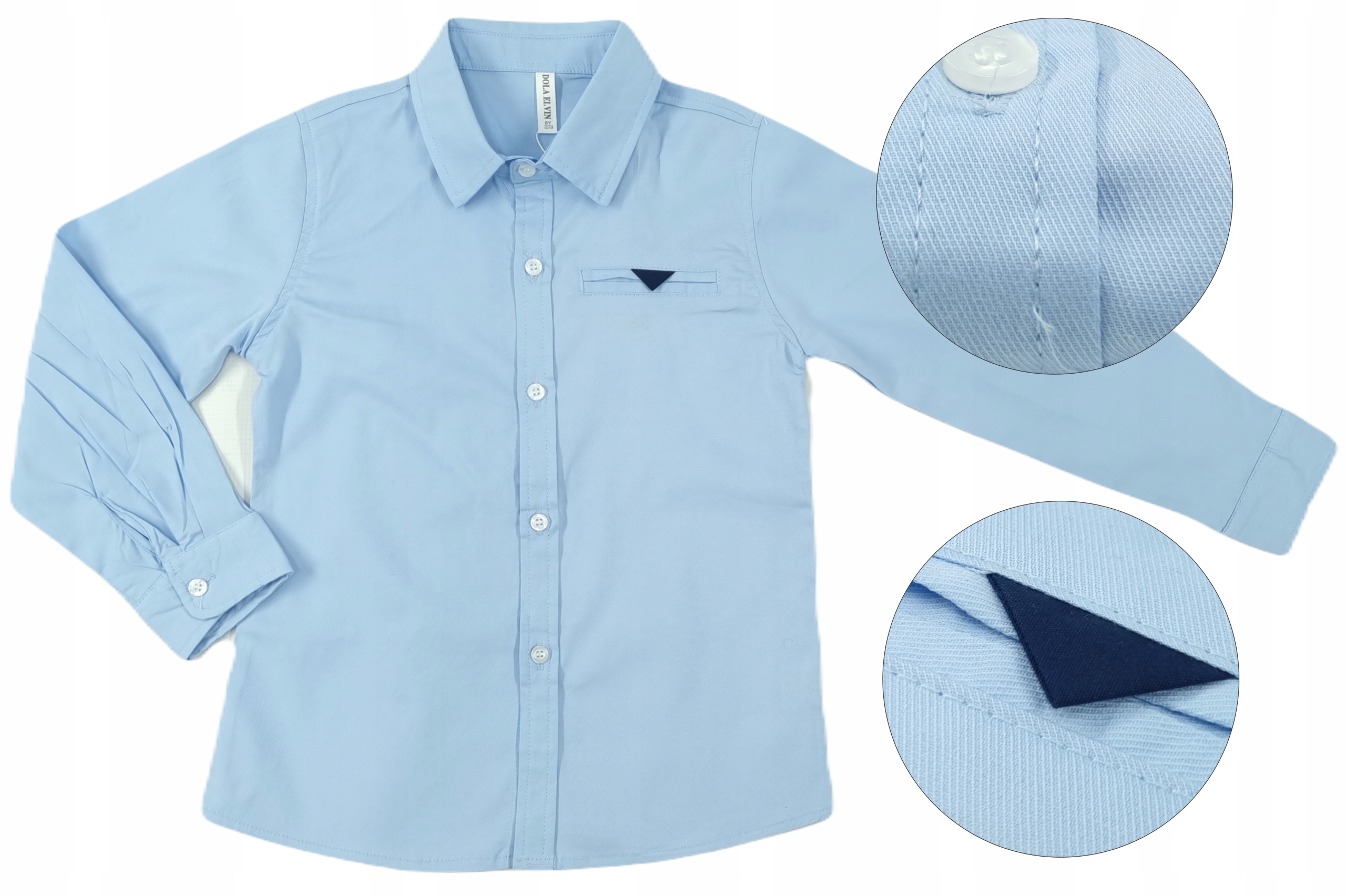 KOSZULA chłopięca DŁUGI RĘKAW szkoła 146/152