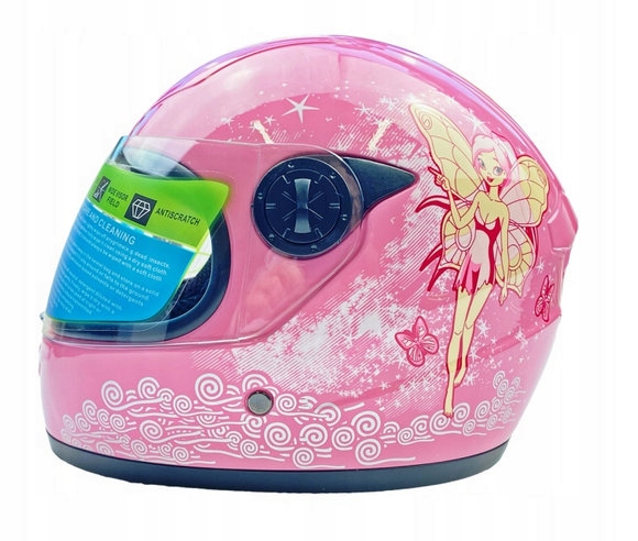 Dětská Přilba Pro Děti Kočárek Růžová Na Motorku helma na čtyřkolku 49-52 cm