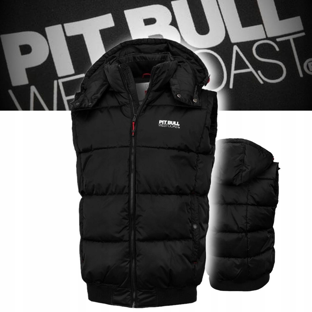 Pitbull West Coast Pánská Teplá Bunda Bez Rukávů Vesta Walpen Černá XL