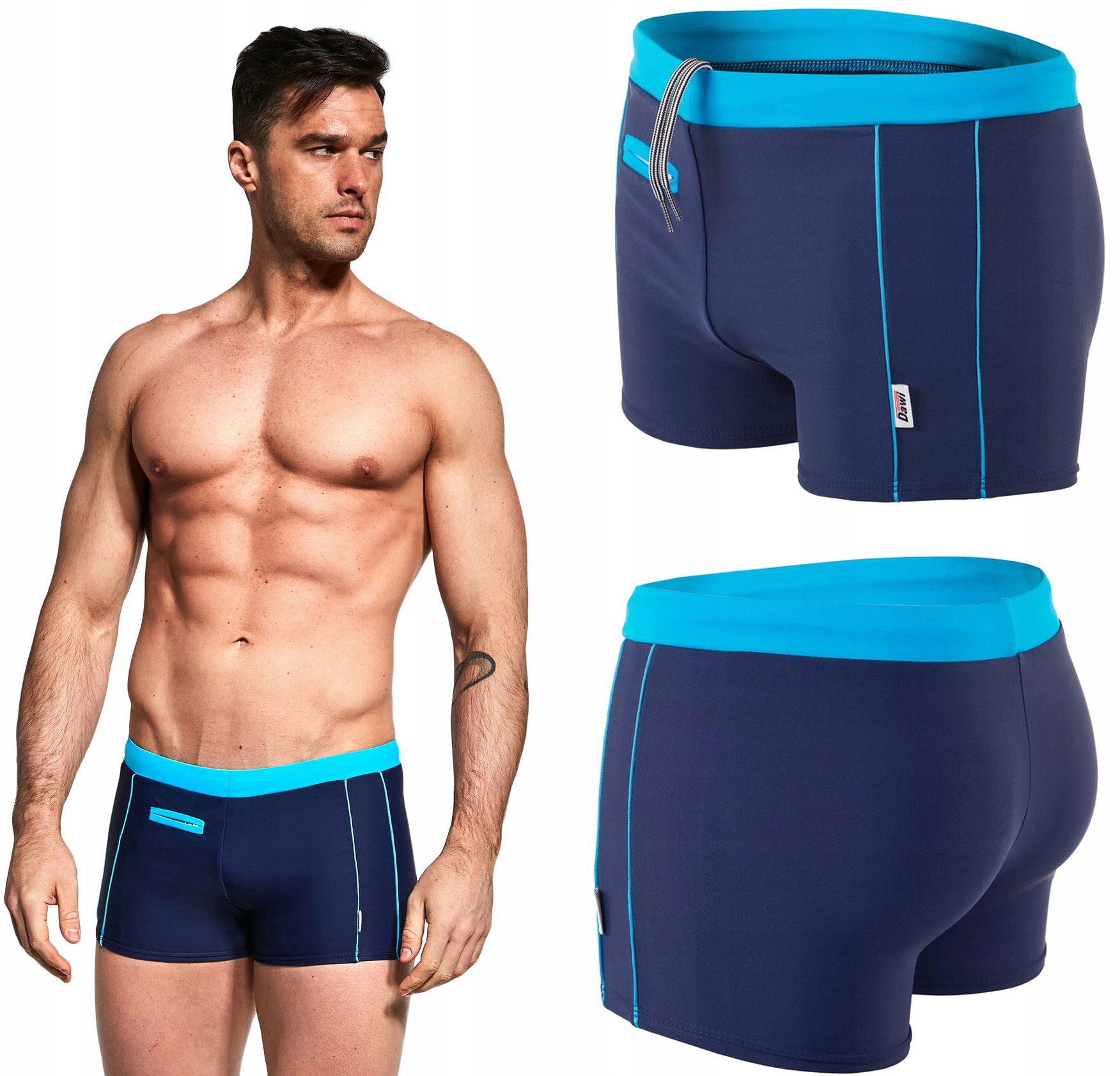 POLSKIE KĄPIELÓWKI z KIESZONKĄ na ZAMEK KOLORY - M Płeć mężczyzna