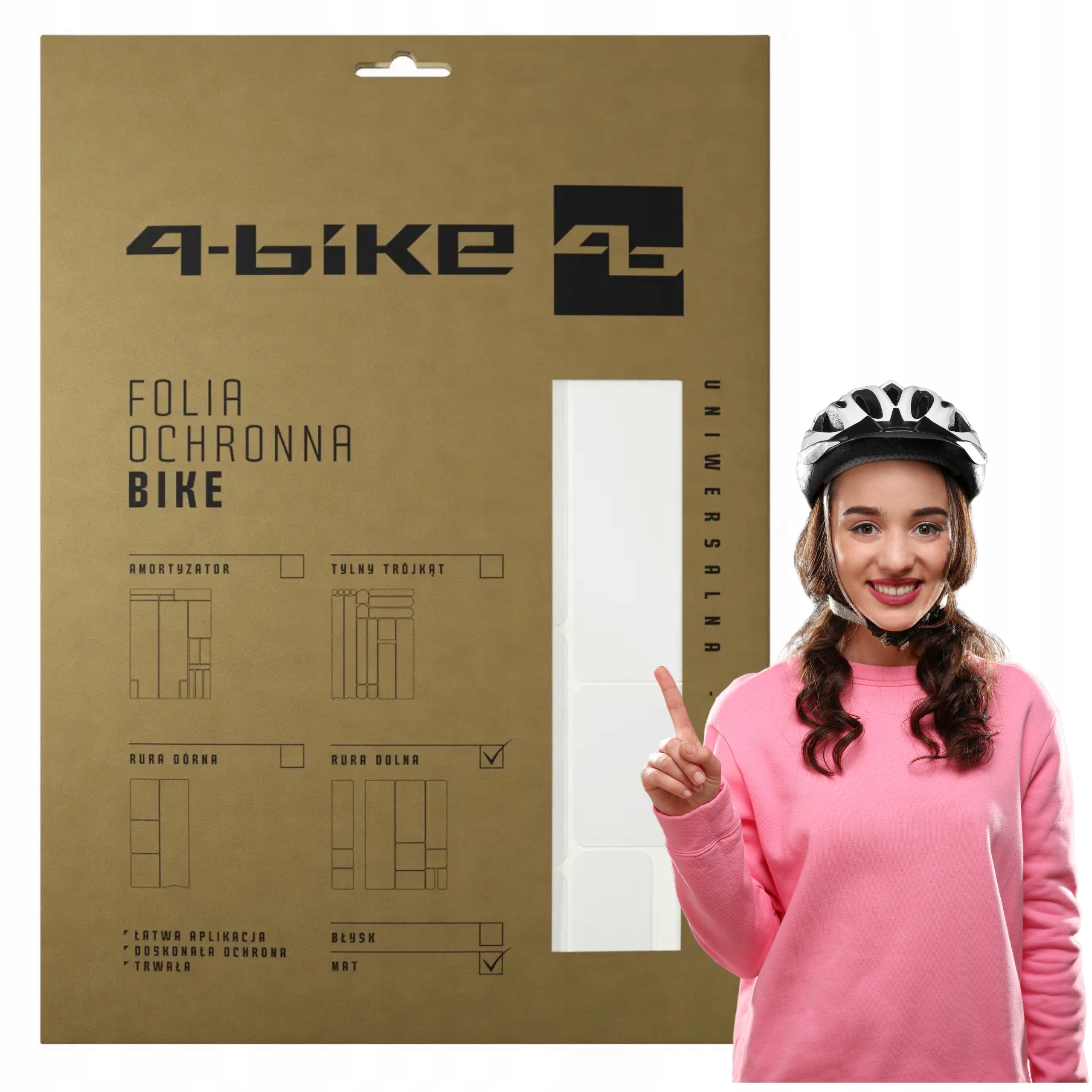 Folia ochronna na rower bike mat standard Rura dolna